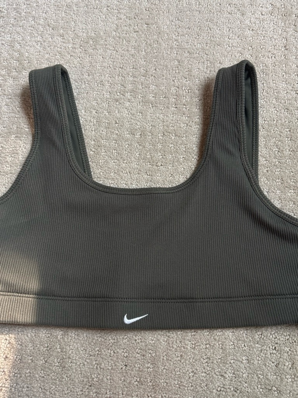 Nike Alate Ribbed Sports Bra - Olive